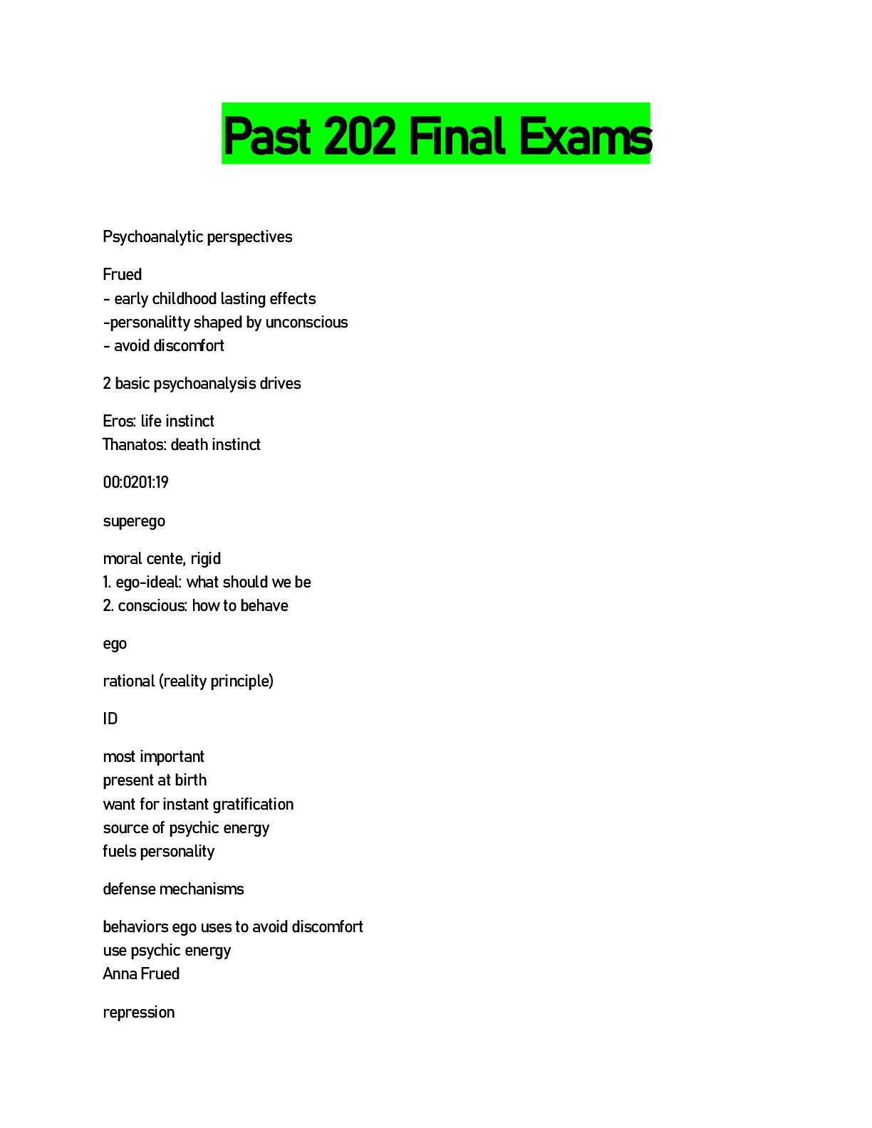 Preview image for Past 202 Final Exams